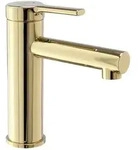 REA Waschbeckenarmatur, Gold, Metall, 5x16.5x15 cm, Badezimmer, Waschbecken &