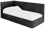 Altdecor Einzellbett, Anthrazit, Textil, 80x200 cm, Kinderzimmer & Jugendzimmer,