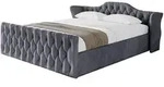 Altdecor Polsterbett, Dunkelgrau, Textil, 200x200 cm, Schlafzimmer, Betten,