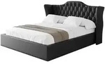 Altdecor Polsterbett, Schwarz Hochglanz, Textil, H3 + H4, 120x200 cm,...
