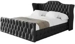 Altdecor Polsterbett, Schwarz Hochglanz, Textil, H3 + H4, 160x200 cm,...