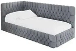 Altdecor Einzellbett, Blaugrau, Textil, 100x200 cm, Kinderzimmer & Jugendzimmer,