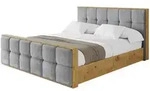 Altdecor Polsterbett, Grau, Textil, H3 + H4, H&ouml;he ca. 25 cm, 160x200 cm,
