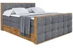 Altdecor Boxspringbett, Dunkelgrau, Holzwerkstoff, H3 + H4, H&ouml;he ca. 43 cm,...