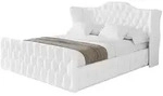 Altdecor Polsterbett, Wei&szlig; Hochglanz, Textil, 140x200 cm, Schlafzimmer, Betten,