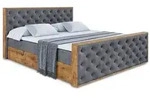 Altdecor Boxbett, Dunkelgrau, Holzwerkstoff, H4, H&ouml;he ca. 20 cm, 120x200 cm,