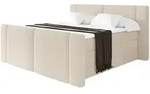 Altdecor Boxspringbett, Ecru, Holzwerkstoff, H3 + H4, H&ouml;he ca. 38 cm, 140x200 cm,