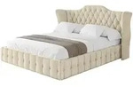 Altdecor Polsterbett, Ecru, Textil, H3 + H4, 180x200 cm, Schlafzimmer, Betten,