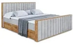 Altdecor Boxbett, Grau, Holzwerkstoff, H4, H&ouml;he ca. 20 cm, 180x200 cm,...