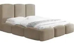 WFL Group Polsterbett, Braun, Kunststoff, Nachbildung, 140x200 cm, Schlafzimmer,