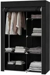 Modfu Kleiderschrank, Schwarz, Metall, 103x162.5x43 cm, Schlafzimmer,