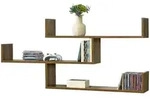 [en.casa] Wandregal, Dunkelbraun, Holzwerkstoff, 3 F&auml;cher, 119x55x18 cm,...