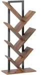 Homcom B&uuml;cherregal, Rost, Metall, Nachbildung, 7 F&auml;cher, 24x109x50 cm,...