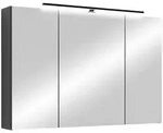 Mid.you Spiegelschrank Spree, Anthrazit, Glas, 6 F&auml;cher, 90x60x20 cm, FSC Mix,