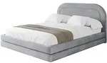 Altdecor Polsterbett, Hellgrau, Textil, 140x200 cm, Schlafzimmer, Betten,