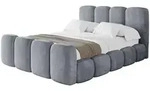 Altdecor Polsterbett, Grau, Textil, H3 + H4, 180x200 cm, Schlafzimmer, Betten,
