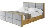 Altdecor Polsterbett, Hellgrau, Textil, 140x200 cm, Schlafzimmer, Betten,