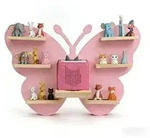 Relaxdays Regal, Rosa, Holzwerkstoff, Holz, 59x45x15 cm, Kinderzimmer &...