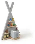 Relaxdays Wandregal, Grau, Holzwerkstoff, Holz, 49x69x9 cm, Kinderzimmer &
