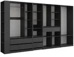 Vicco Kleiderschrank, Anthrazit, Holzwerkstoff, Rechteckig, 380x200x20 cm,