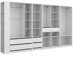 Vicco Kleiderschrank, Wei&szlig;, Holzwerkstoff, Rechteckig, 380x200x20 cm,...