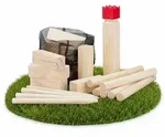 Relaxdays Wikingerspiel, Hellbraun, Holz, 5x30 cm, Freizeit, Sport & Fitness