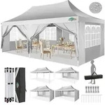 Faltpavillon, Wei&szlig;, Textil, 300x320x600 cm, Sonnenschutz & Sichtschutz,...