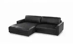 Kawola Ecksofa, Schwarz, Kunststoff, Nachbildung, 3-Sitzer, F&uuml;llung:...
