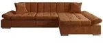 Mirjan24 Ecksofa, Dunkelorange, Textil, 5-Sitzer, Ottomane rechts,L-Form,...