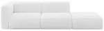 Altdecor Sofa, Wei&szlig;, Kunststoff, 3-Sitzer, L-Form, 296x70x89 cm, Wohnzimmer, Sofas &