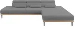 Altdecor Elektrisches, Silber, Textil, 4-Sitzer, L-Form, 316x205 cm, Wohnzimmer,
