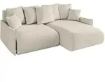 Altdecor Ecksofa, Ecru, Kunststoff, 4-Sitzer, 216x177 cm, Wohnzimmer, Sofas &