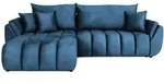 WFL Group Ecksofa, Blau, Textil, 3-Sitzer, L-Form, 280x184 cm, Wohnzimmer,...