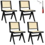 tectake Holzstuhl, Schwarz, Holz, 48.5x83x53.5 cm, Esszimmer, St&uuml;hle,