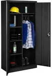 tectake Spind, Schwarz, Metall, 40x180x80 cm, Garderobe, Garderobenschr&auml;nke,