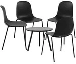 CLP Gartensitzgruppe, Schwarz, Kunststoff, 5-teilig, Gartenm&ouml;bel,...