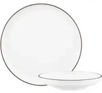 Seltmann Weiden Tafelservice, Dunkelbraun, Keramik, 12-teilig, Rund, 2x2x2 cm, Essen