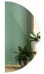 Tulup Led, Blaugrau, Glas, Organisch, 45x90x2.4 cm, Spiegel, Wandspiegel