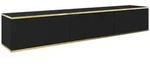 Komodee H&auml;ngeboard, Schwarz, Holzwerkstoff, 175x30x32 cm, Wohnzimmer,...