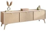 Lookway Tv-Schrank, Beige, Holzwerkstoff, 158x52x38 cm, Wohnzimmer, Wohnw&auml;nde,