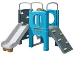 Spielhaus, Blau, Kunststoff, 140x183x175 cm, Outdoor Spielzeug, Spielh&auml;user