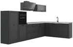 Vicco Eckk&uuml;che, Anthrazit, Anthrazit, Holzwerkstoff, Rechteckig, 347x143x46 cm,