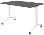 b&uuml;m&ouml; Seminartisch, Graphit, Wei&szlig;, Holzwerkstoff, Nachbildung, Rechteckig,