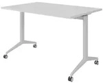 b&uuml;m&ouml; Seminartisch, Grau, Silber, Holzwerkstoff, Nachbildung, Rechteckig, 120x75x80