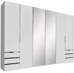 Mid.you Dreht&uuml;renschrank Wimex Level 36A, Silber, Wei&szlig;, Glas, Holzwerkstoff, 3