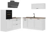 Vicco K&uuml;chenzeile, Wei&szlig;, Wei&szlig;, Holzwerkstoff, Rechteckig, 160x143x46 cm,...