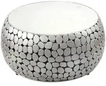 Livetastic Couchtisch, Silber, Metall, rund, rund, 66x32x66 cm, Wohnzimmer,