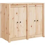 vidaXL Outdoor-K&uuml;chenschrank, Braun, Holz, Kiefer, 55x92x106 cm, K&uuml;chen,
