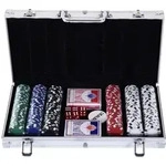 Homcom Pokerkoffer, Mehrfarbig, Kunststoff, 20.5x38 cm, unisex, Freizeit, Sport &
