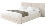 Altdecor Polsterbett, Ecru, Textil, 180x200 cm, Schlafzimmer, Betten, Polsterbetten